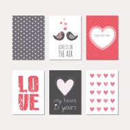 Set of cute creative cards N3