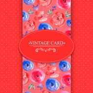 Elegance Vintage Floral Card with Roses N3