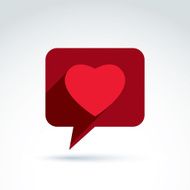 Family consultation symbol speech bubble with love sign
