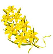 Holiday yellow flowers background Vector N3
