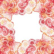 Lacy elegant frame Invitation card N7