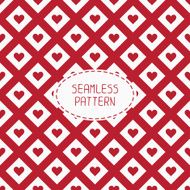 Red romantic wedding seamless pattern with hearts Wrapping paper Background N5