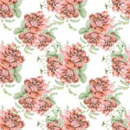 Seamless pattern with beautiful spring flowers and plants N3