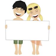 Lovely couple on the beach