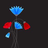 Abstract nature background Field flowers N8