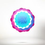Magic purple circle logo concept with waves