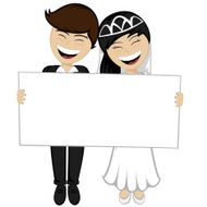 Happy newlyweds smiling N6