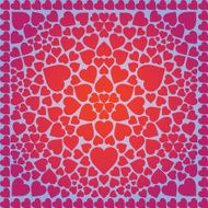 Abstract background with pattern of hearts