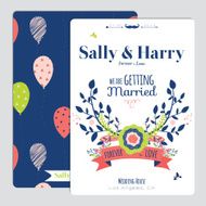 Wedding romantic floral Save the Date invitation N22
