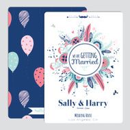 Wedding romantic floral Save the Date invitation N23