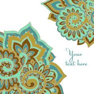 Vector frame pattern of the indian floral ornament N3