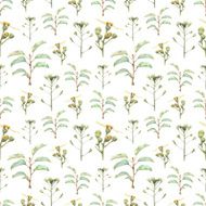 Seamless pattern with beautiful spring flowers and plants N4