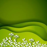 Wild flowers on green background N2