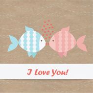 Valentine card fish N2
