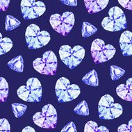 Navy diamonds watercolor seamless vector pattern N2