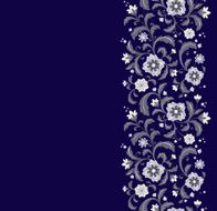 Seamless decorative floral border