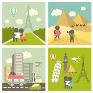 Couple in love traveling
