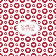Red romantic wedding seamless pattern with hearts Wrapping paper Background N7