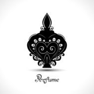 Vector Decorative Ornate Bottle of Perfume