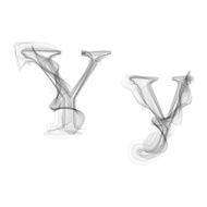 Black Smoke font Letter Y