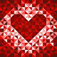 Heart made from triangles