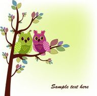 The two owls sitting on tree N2