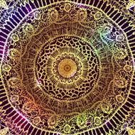Luxury style golden lace mandala abstract background