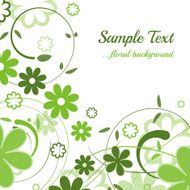 Abstract floral background with leaves and butterflies N2
