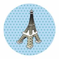 Eiffel Tower theme elements vector eps N10