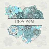 Abstract doodles decorative nature background Template frame de N2