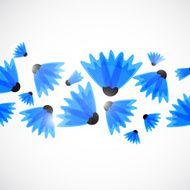 Abstract nature background Blue cornflowers N5