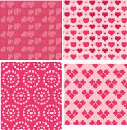 Set of Valentine seamless heart patterns