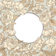 Floral background Flourish border with copy space N9