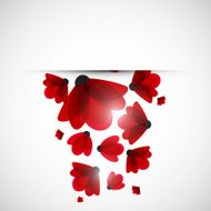 Abstract nature background Red flowers N6