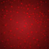 Abstract geometric background of lines and hearts Web pattern Vector