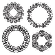 Set of crochet lacy frames N4