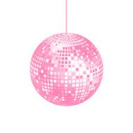 Sparkling pink disco ball isolated