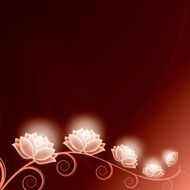 Floral Background with Shiny Flowers