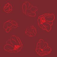 Seamless pattern with tulips N11