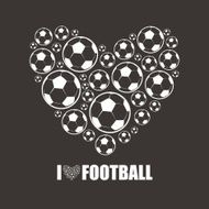 Heart from the footballs I love Football N2