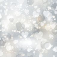 Silver hearts background