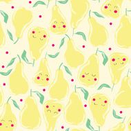 Seamless pattern with pears N3