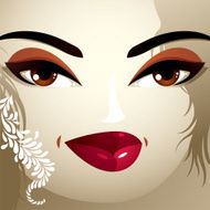 Emotional expression on the face of a cute girl Beautiful N3