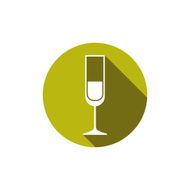 HoReCa graphic element champagne glass Alcohol theme symbol