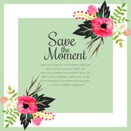 Vector invitation card with watercolor elements N5