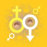 Cartoon doodle say sex education vector illustration