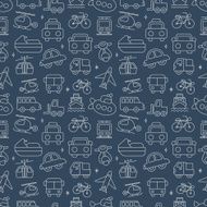transportation line icon pattern set N4