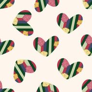 love heart cartoon seamless pattern background N22