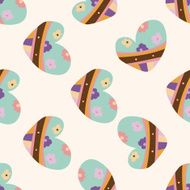 love heart cartoon seamless pattern background N24