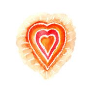 vector watercolor colorful heart